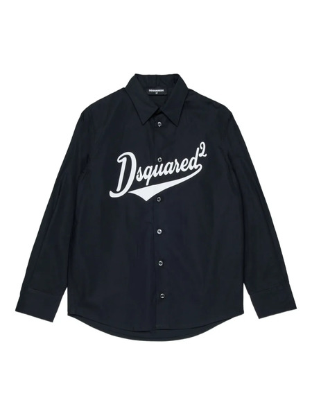  Dsquared2 Kids Camisa Con Logo - Azul 