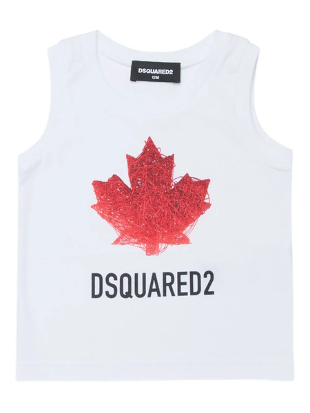  Dsquared2 Kids Camiseta Con Hojas Estampadas - Blanco 