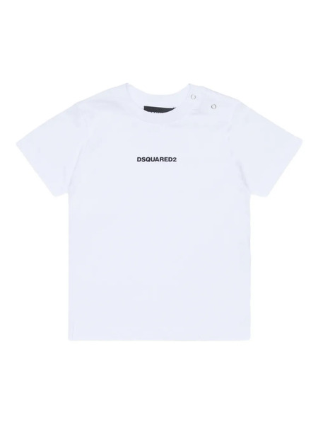  Dsquared2 Kids Camiseta De Algodón Con Logo Estampado - Blanco 