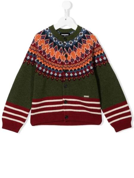  Dsquared2 Kids Cárdigan Con Botones - Verde 