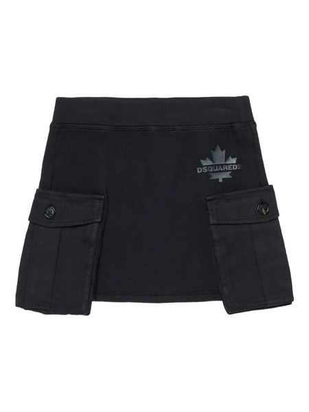  Dsquared2 Kids Falda Cargo De Algodón - Negro 