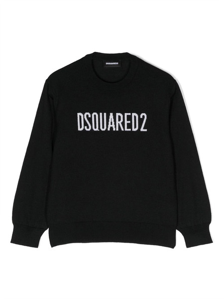  Dsquared2 Kids Jersey Con Logo Estampado - Negro 