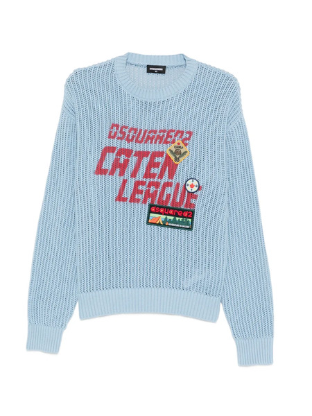  Dsquared2 Kids Jersey De Punto Con Letras - Azul 