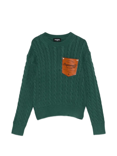  Dsquared2 Kids Jersey De Punto De Ochos - Verde 