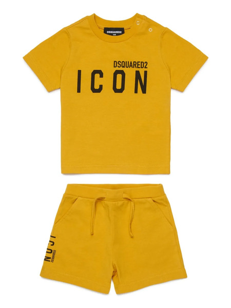 Dsquared2 Kids Set De Dos Bermudas Con Estampado Icon - Naranja 
