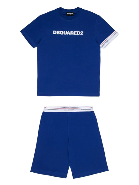  Dsquared2 Kids Set De Dos Calzoncillos Con Logo Estampado - Azul 