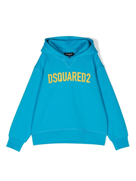  Dsquared2 Kids Sudadera Con Capucha Y Logo - Azul 
