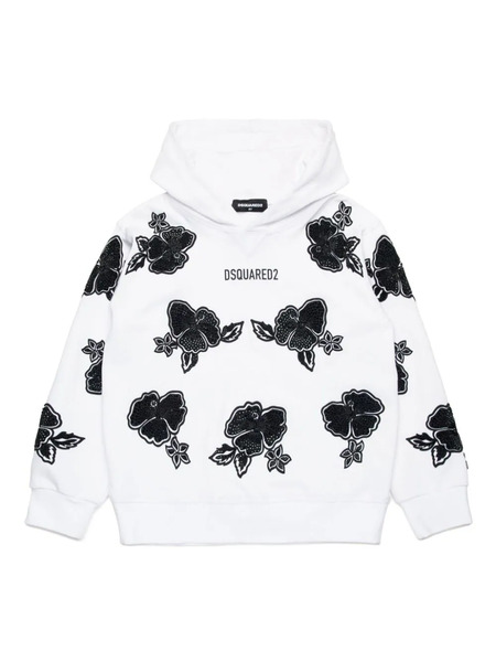  Dsquared2 Kids Sudadera Con Capucha Y Logo - Blanco 