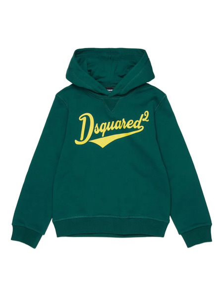  Dsquared2 Kids Sudadera Con Capucha Y Logo Estampado - Verde 