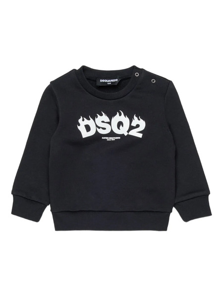  Dsquared2 Kids Sudadera De Algodón Con Logo Estampado - Negro 