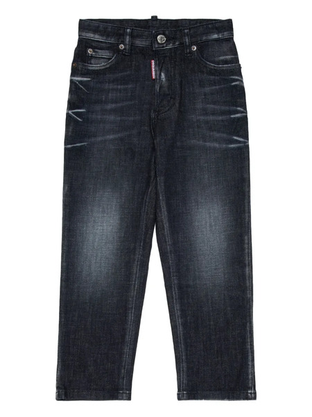  Dsquared2 Kids Vaqueros Con Efecto Envejecido - Negro 