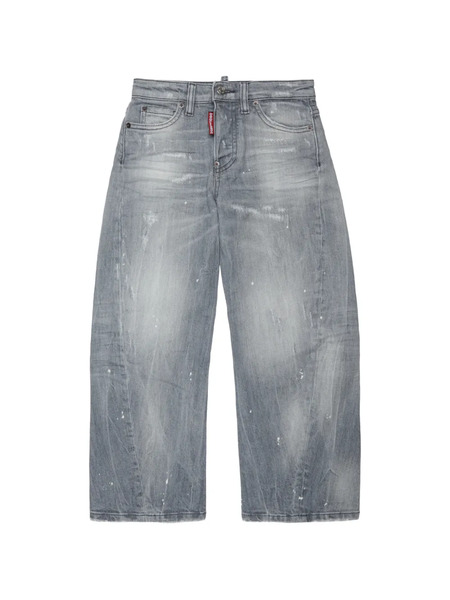  Dsquared2 Kids Vaqueros Con Efecto Lavado - Gris 