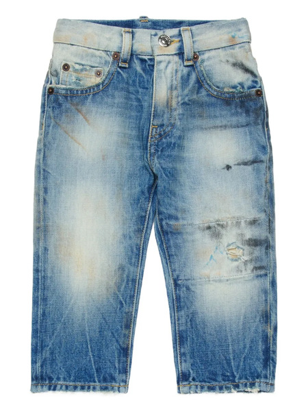  Dsquared2 Kids Vaqueros Holgados Con Efecto Envejecido - Azul 