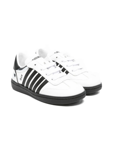  Dsquared2 Kids Zapatillas A Rayas - Blanco 