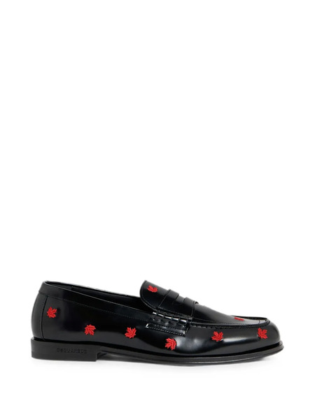  Dsquared2 Maple-leaf Loafers - Negro 
