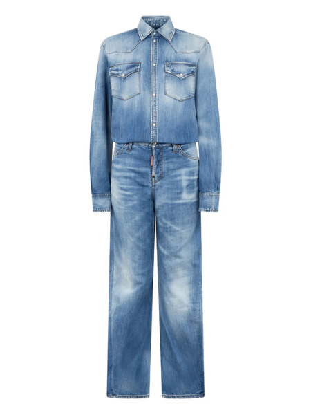  Dsquared2 Mono Largo Con Cierre De Botón - Azul 