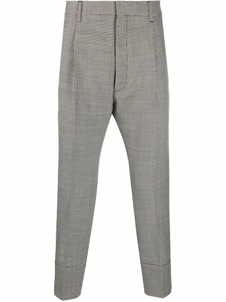  Dsquared2 Pantalones De Vestir Capri Con Motivo Pied De Poule - Negro 