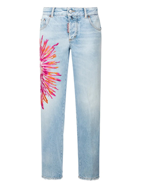  Dsquared2 Pantalones Jenna Con Estampado Floral - Azul 