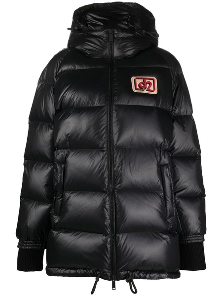  Dsquared2 Plumífero Con Parche De Logo - Negro 