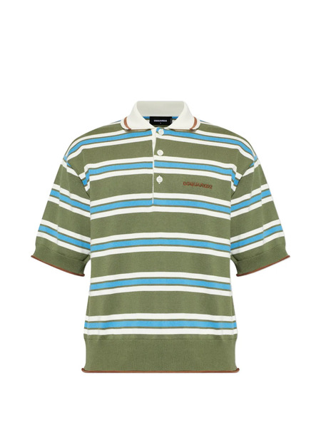  Dsquared2 Polo A Rayas - Verde 