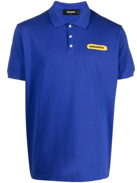  Dsquared2 Polo Con Logo Estampado - Azul 