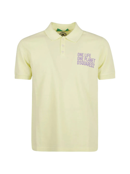  Dsquared2 Polo Estampado - Amarillo 