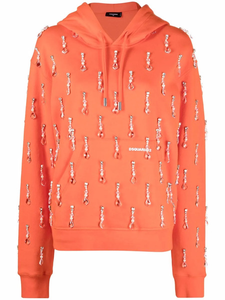  Dsquared2 Sudadera Con Capucha Y Cuentas - Naranja 