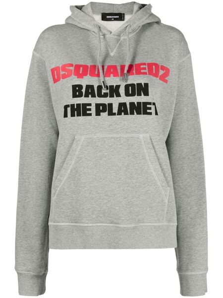  Dsquared2 Sudadera Con Capucha Y Eslogan - Gris 