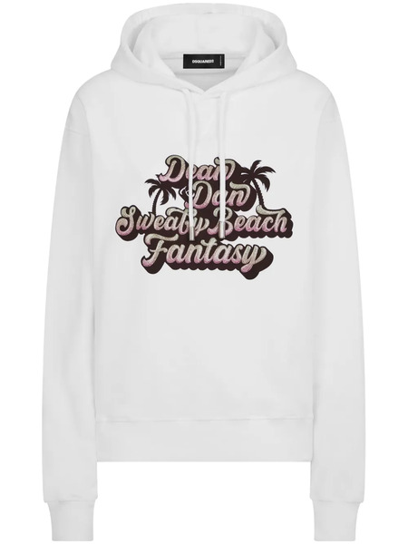  Dsquared2 Sudadera Con Capucha Y Estampado Gráfico - Blanco 