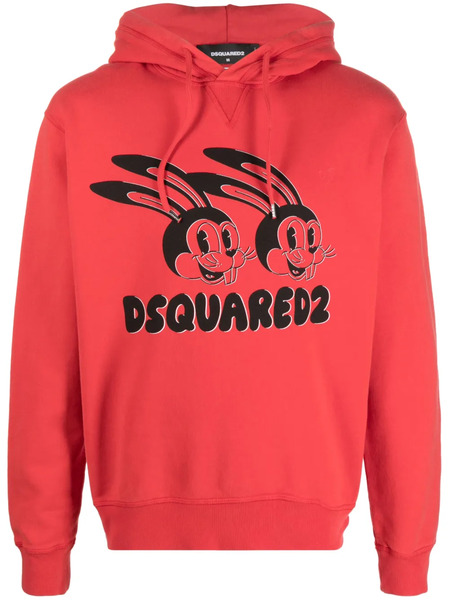  Dsquared2 Sudadera Con Capucha Y Estampado Gráfico - Rojo 