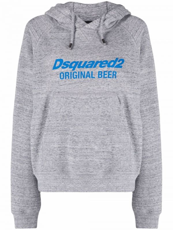  Dsquared2 Sudadera Con Capucha Y Logo Estampado - Gris 