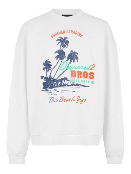  Dsquared2 Sudadera Con Estampado Gráfico - Blanco 