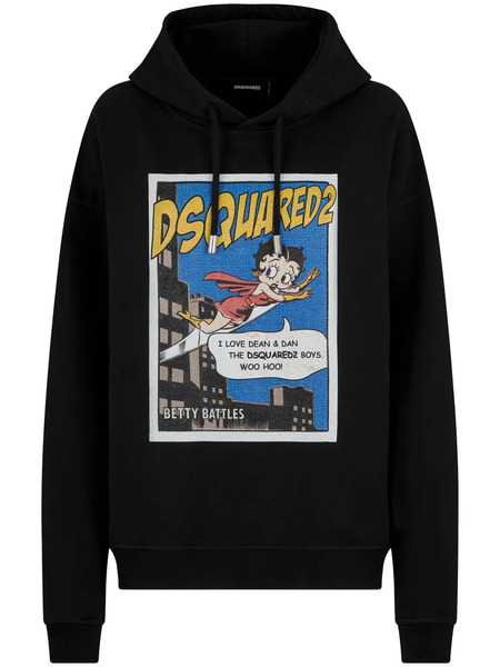  Dsquared2 Sudadera Con Estampado Gráfico - Negro 
