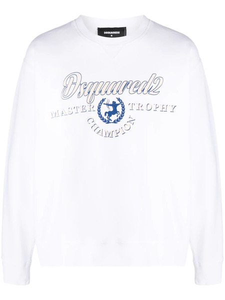  Dsquared2 Sudadera Con Logo Estampado - Blanco 