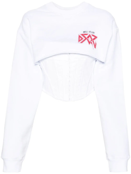  Dsquared2 Sudadera Corset Rock Cool Fit - Blanco 
