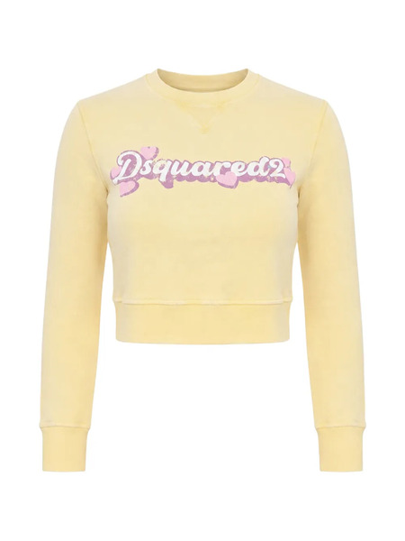  Dsquared2 Sudadera Corta Con Logo - Amarillo 