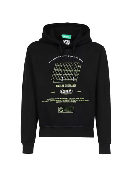  Dsquared2 Sudadera One Life Manifesto Cool Con Capucha - Negro 