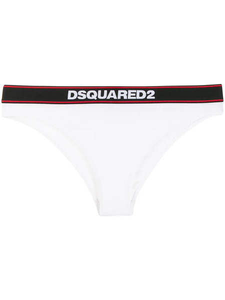  Dsquared2 Tanga Con Logo - Blanco 