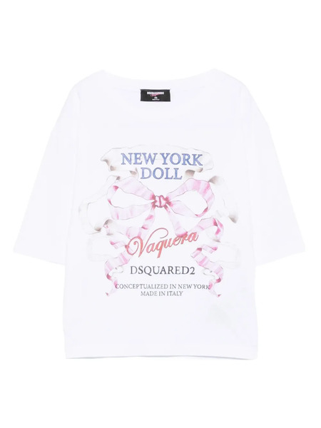  Dsquared2 Top Con Cuello Redondo - Blanco 