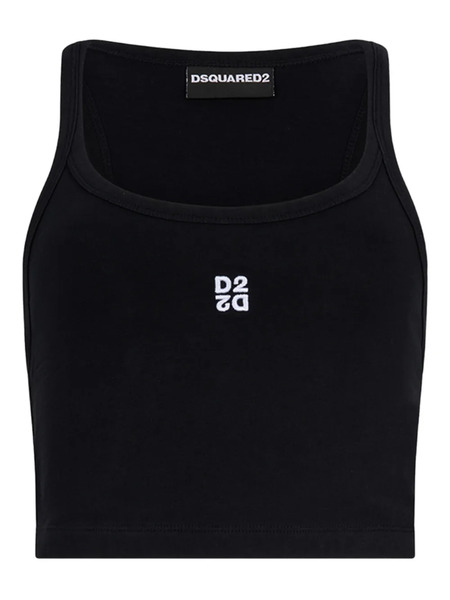  Dsquared2 Top Sin Mangas D2 Upside Down - Negro 