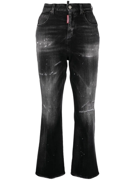  Dsquared2 Vaqueros Acampanados Con Efecto Envejecido - Negro 