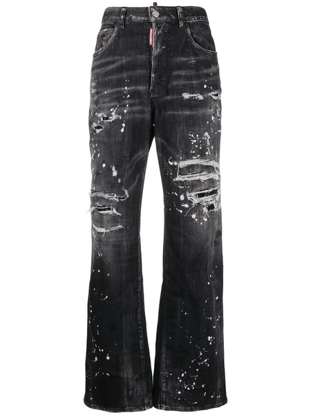  Dsquared2 Vaqueros Capri Con Aplique De Estrella - Negro 