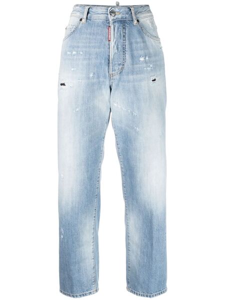  Dsquared2 Vaqueros Capri Con Efecto Lavado - Azul 