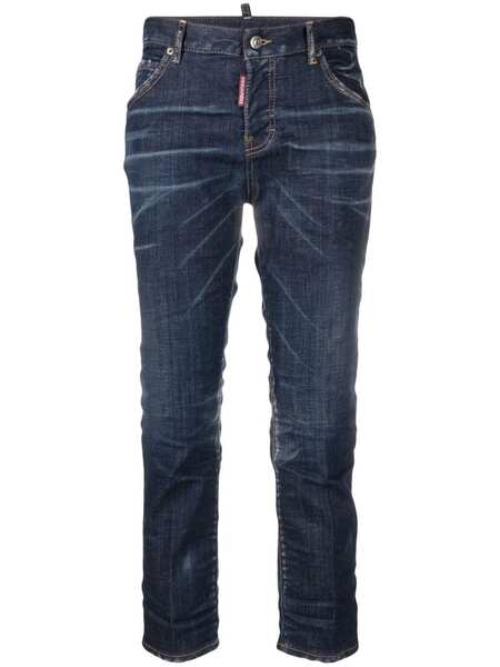  Dsquared2 Vaqueros Capri De Talle Bajo - Azul 