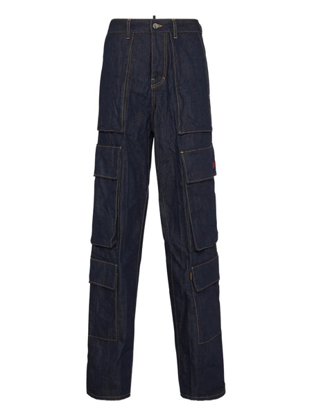  Dsquared2 Vaqueros Cargo A Paneles - Azul 