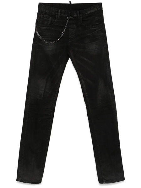  Dsquared2 Vaqueros Con Detalle De Cadena - Negro 