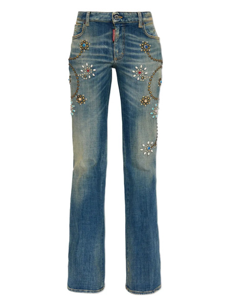  Dsquared2 Vaqueros Con Detalles - Azul 