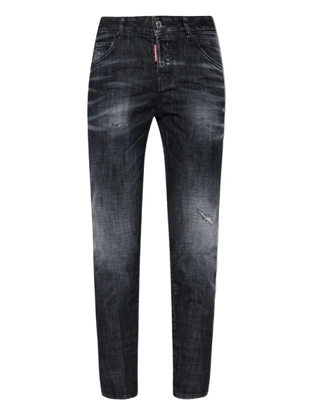  Dsquared2 Vaqueros Con Detalles Rasgados - Negro 