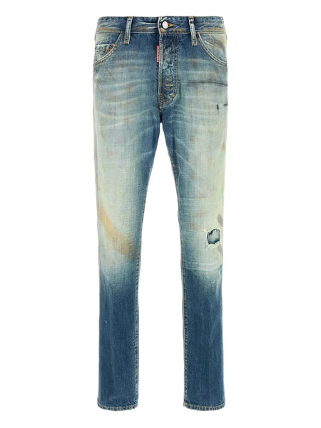  Dsquared2 Vaqueros Con Diseño Patchwork - Azul 