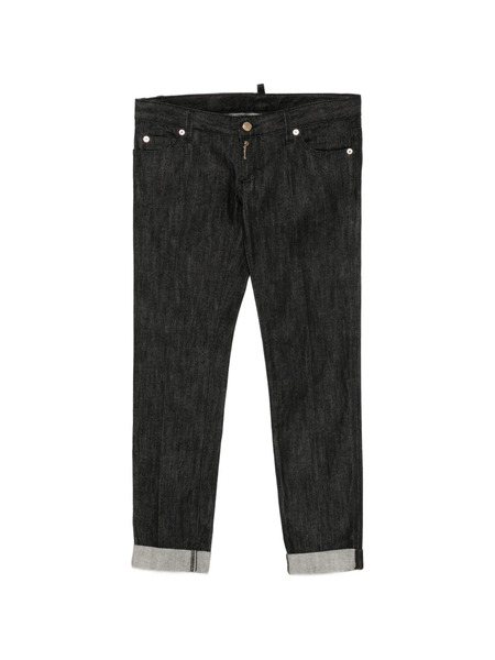  Dsquared2 Vaqueros Con Dobladillo Vuelto - Negro 